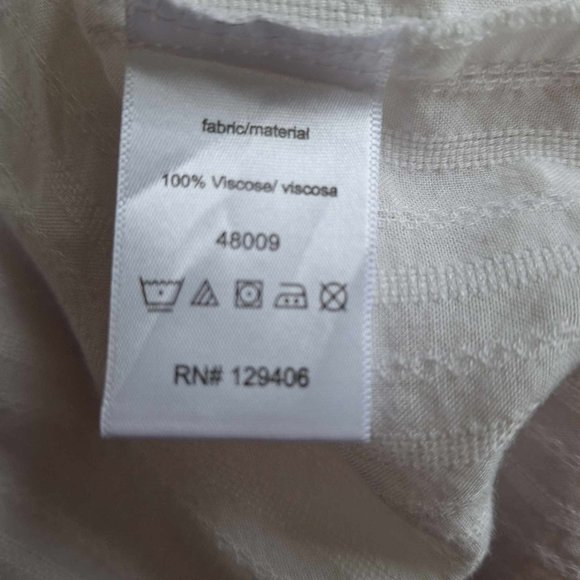 Lascana for Venus 3/4 Sleeve Crop Top with Lace-Up Ties Size Medium - Picture 5 of 6